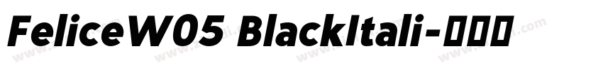 FeliceW05 BlackItali字体转换